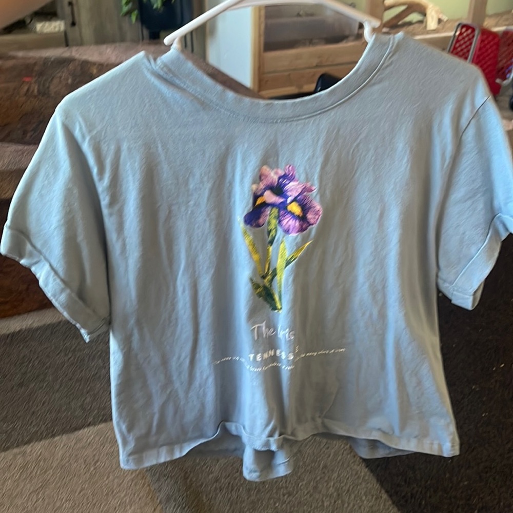 Iris Flower Crop Top